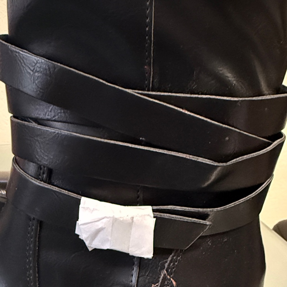 St. John's Bay Black and Brown Over the Knee Riding Boots - Picture 7 of 10